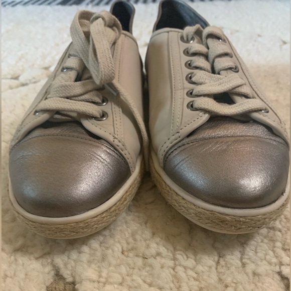 Chocolate blu leather sneakers - Picture 2 of 8